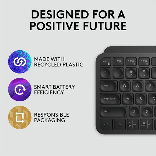 Logitech MX Keys Mini Minimalist Wireless Illuminated Keyboard, Compact