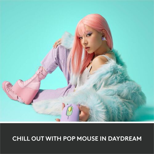 Logitech POP Mouse with emoji - Daydream Mint - Optical