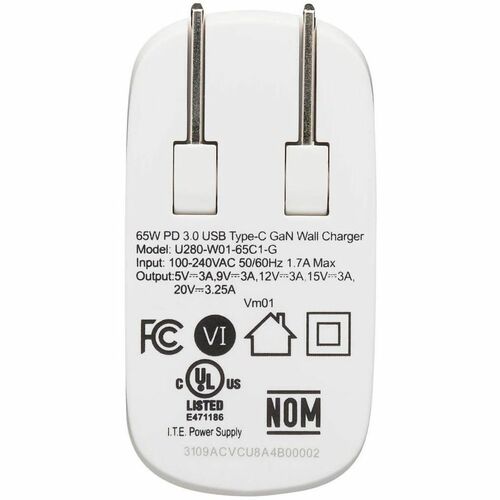 Cargador de pared USB-C compacto de Tripp Lite by Eaton