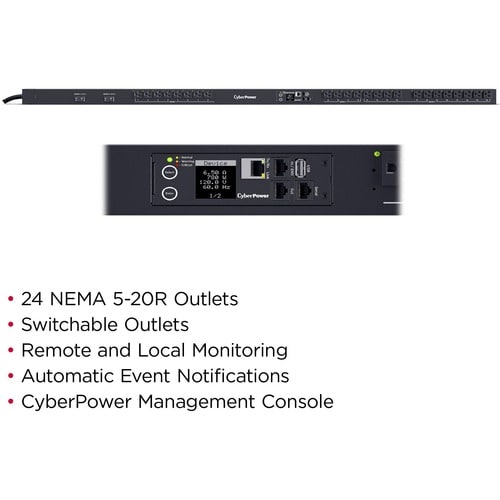 Cyber Power CyberPower 24-Outlets PDU - Switched - NEMA L5-30P - 24 x
