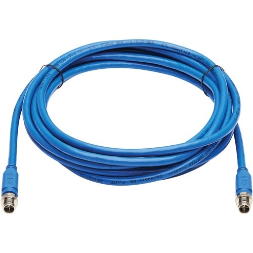 Câble Ethernet Cat6a 10G Tripp Lite by Eaton NM12-6A1-03M-BL M12 X-Code, M/M, noir