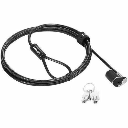 Lenovo NanoSaver Essential Cable Lock - 4.9 ft (1.50 m) Cable - Keyed Lock - Bla