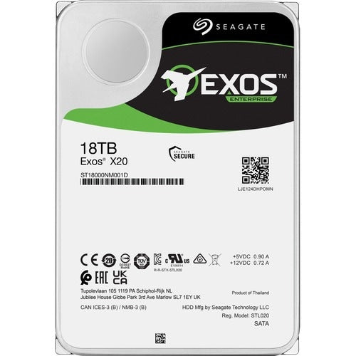 Disco duro EXOS X20 MULTI 20 de 18 TB, 512E/4KN, 7200 RPM, 256 MB