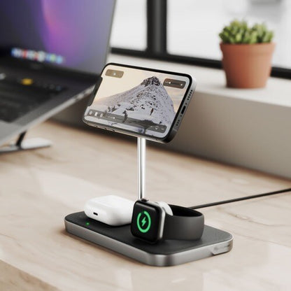 Alogic MagSpeed 3-in-1 Wireless 15W Charging Station - LED Indicator,