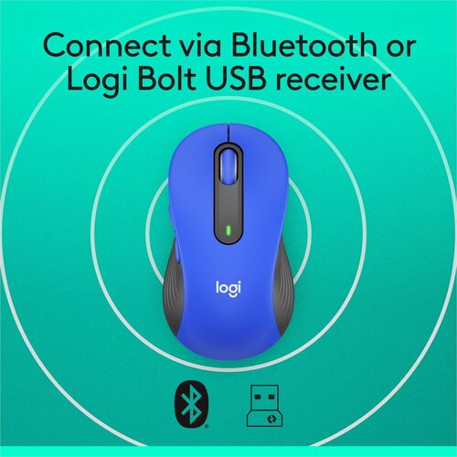 Logitech Signature M650 L (Blue) - Optical - Wireless
