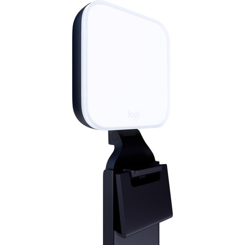 Luz de transmisión premium Logitech Litra Glow con TrueSoft: soporte para monitor y trípode