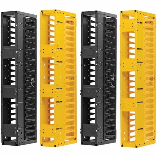 Tripp Lite by Eaton SRCABLEVRT6HD2F Cable Organizer - Finger Duct - Black, Yellow