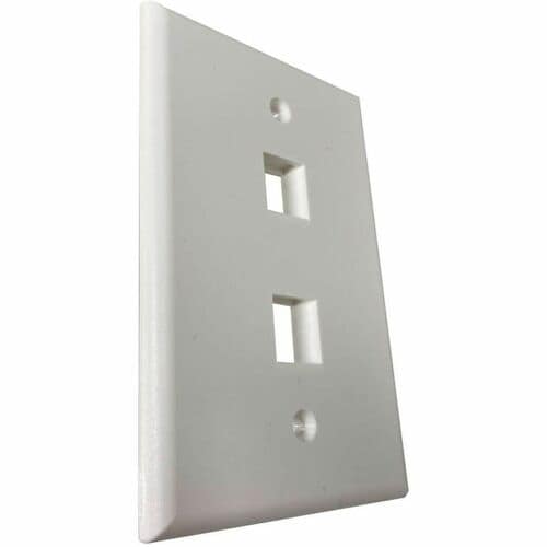 Tripp Lite by Eaton Safe-IT 2-Port Single-Gang Keystone Wall Plate, Antibacteria