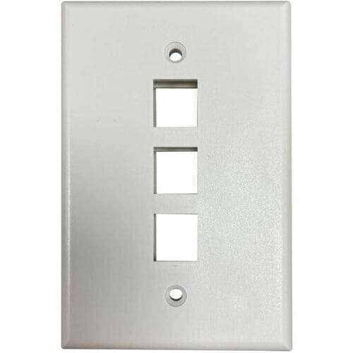 Tripp Lite by Eaton Safe-IT 3-Port Single-Gang Keystone Wall Plate, Antibacteria