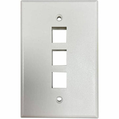 Tripp Lite by Eaton Safe-IT 3-Port Single-Gang Keystone Wall Plate, Antibacteria