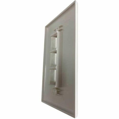 Tripp Lite by Eaton Safe-IT 3-Port Single-Gang Keystone Wall Plate, Antibacteria