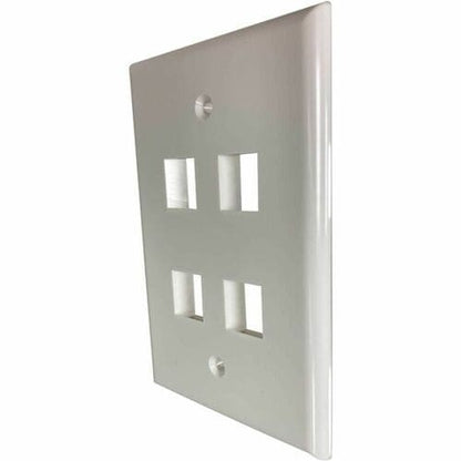 Tripp Lite by Eaton Safe-IT 4-Port Single-Gang Keystone Wall Plate, Antibacteria