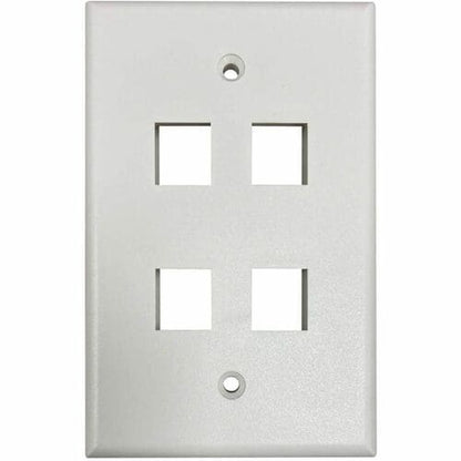 Tripp Lite by Eaton Safe-IT 4-Port Single-Gang Keystone Wall Plate, Antibacteria