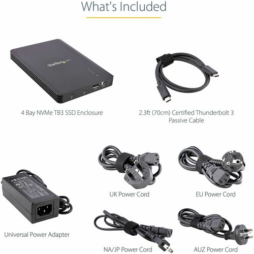 4 BAY THUNDERBOLT 3 NVME ENCLOSURE M.2 NVME 40GBPS PCIE