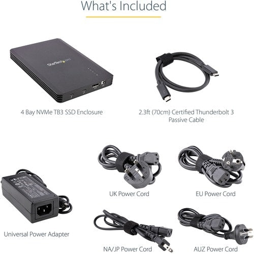 4 BAY THUNDERBOLT 3 NVME ENCLOSURE M.2 NVME 40GBPS PCIE
