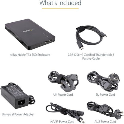 4 BAY THUNDERBOLT 3 NVME ENCLOSURE M.2 NVME 40GBPS PCIE