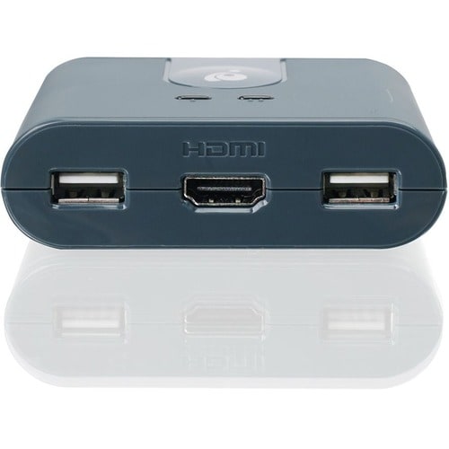 CONMUTADOR KVM FULL HD DE 2 PUERTOS CON CONEXIONES HDMI Y USB