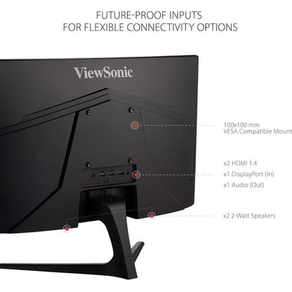 ViewSonic OMNI VX2418C 24\" Class Full HD Curved Screen LED Monitor - 16:9 - Black