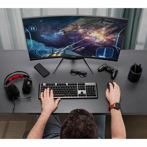 ViewSonic OMNI VX2418C 24\" Class Full HD Curved Screen LED Monitor - 16:9 - Black