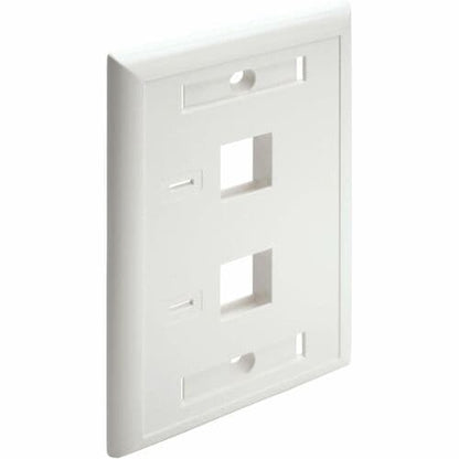 Tripp Lite 2-Port Keystone Faceplate, Single Gang, ID Labels, White, TAA - 2 x T