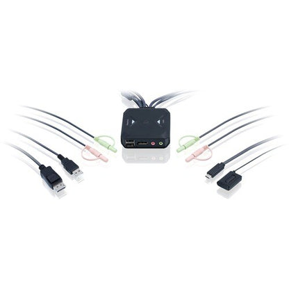 2-PORT 4K KVM SWITCH WITH DISPLAYPORT USB-C AND AUDIO