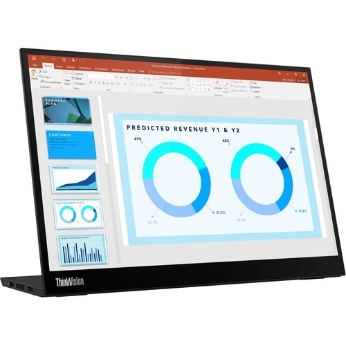 Moniteur LED Lenovo ThinkVision M14d 14" - 16:10 - Noir corbeau