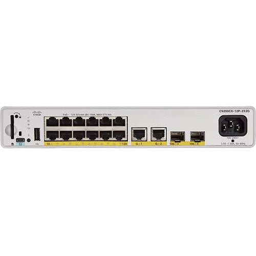 Commutateur compact Catalyst 9000, 12 ports PoE+, 240 W, ESS