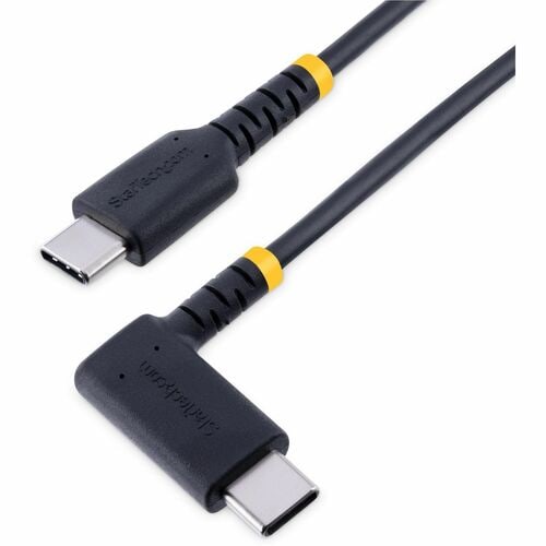StarTech.com 6ft (2m) USB C Charging Cable Right Angle, 60W PD 3A, Hea