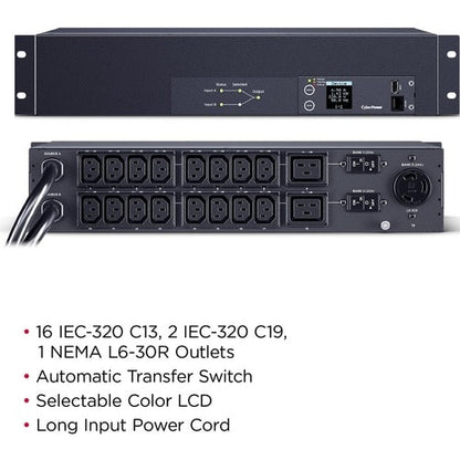 Cyber Power CyberPower Metered ATS PDU PDU24007 19-Outlets PDU - Meter