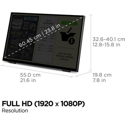 ViewSonic TD2465 24\" Class LCD Touchscreen Monitor - 16:9 - 7 ms