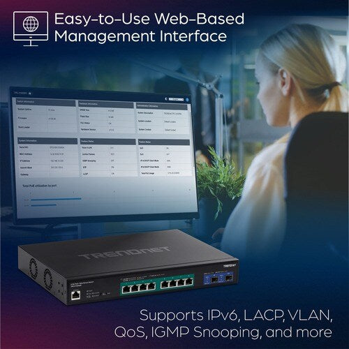 10-PORT MULTI-GIG POE SWITCH 8 X 2.5G-T PORTS 2 X 10 SFP+ SLOTS