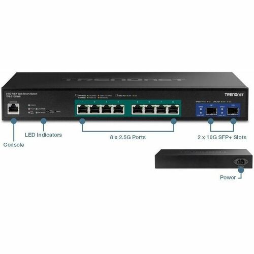 10-PORT 2.5G WEB SMART POE SWITCH WITH 10G SFP+ SLOTS