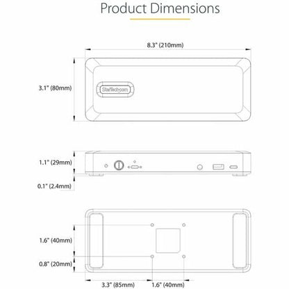 StarTech.com USB-C Docking Station, HDMI/DP/DP Alt Mode USB