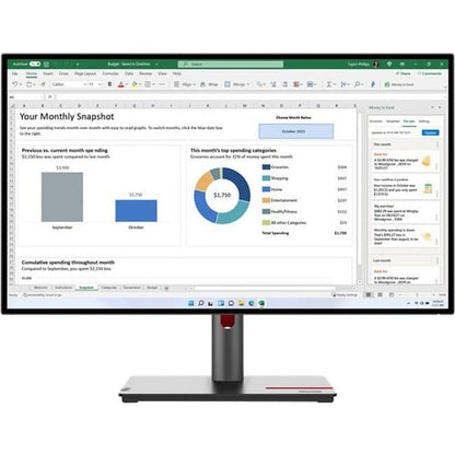 Lenovo ThinkVision P27h-30 27\" Class WQHD LCD Monitor - 16:9