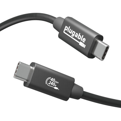 Cable USB4 enchufable con carga de 240 W, 1 m (3,3 pies), certificación USB-IF