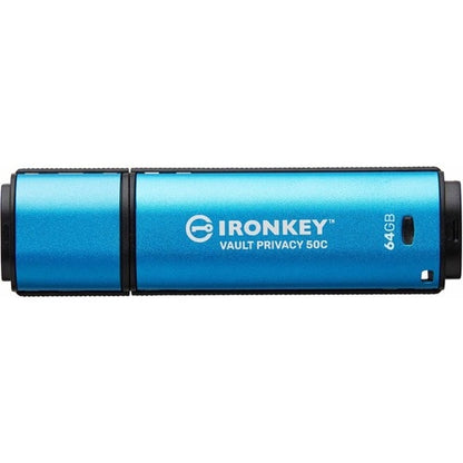64GB USB-C IRONKEY VAULT PRIVACY 50C AES-256 ENCRYPTED FIPS