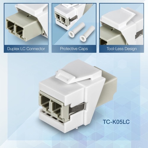 TRENDnet LC Duplex Fiber Optic Keystone Coupler Jacks- 5-Pack - 5 - 2 x LC Network - Femal