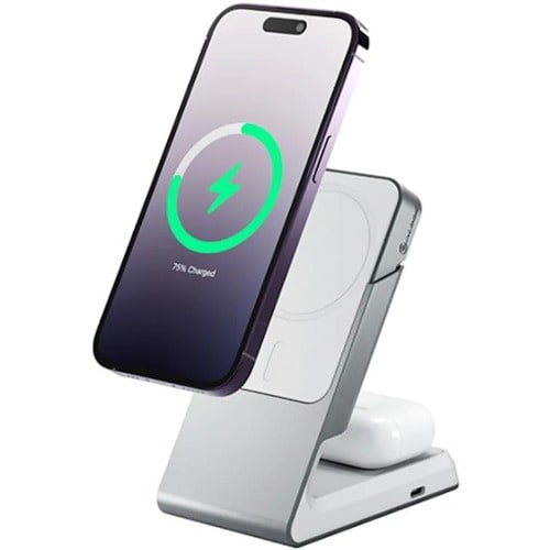 Alogic Matrix 2-in-1 Magnetic Charging Dock - White - Input connectors