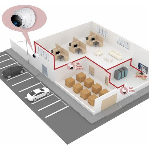 TRENDnet TV-IP1515PI 5 Megapixel Indoor/Outdoor Network Camera - Color - Dome -