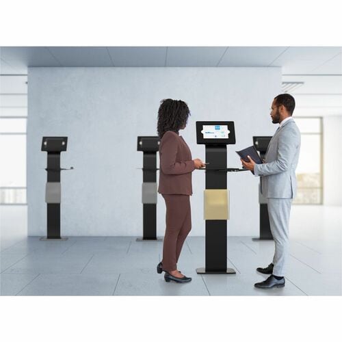 CTA Digital Premium Locking Floor Stand Kiosk with Universal Security Enclosure,