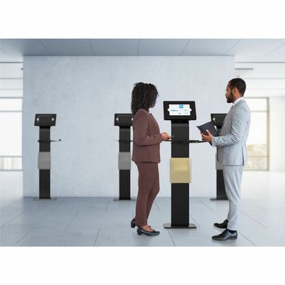CTA Digital Premium Locking Floor Stand Kiosk with Universal Security Enclosure,