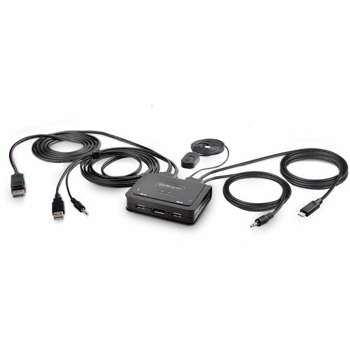 2-PORT COMPACT 4K KVM SWITCH - USB-A/USB-C CABLE KVM SWITCH