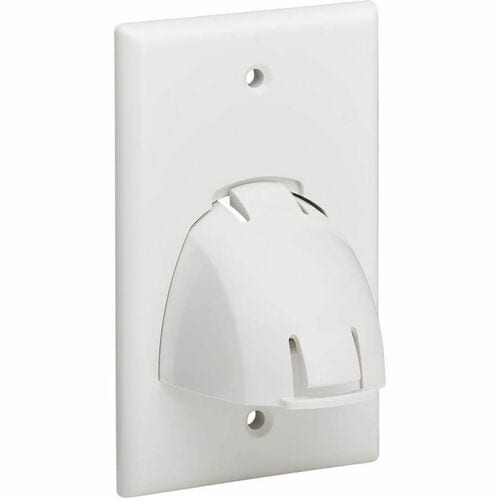 Tripp Lite by Eaton Single-Gang Up-or Down-Angle Bulk Cable Wall Plate, White, T