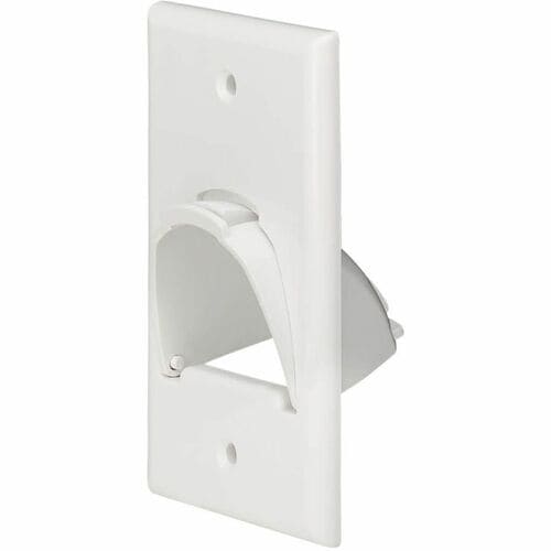 Tripp Lite by Eaton Single-Gang Up-or Down-Angle Bulk Cable Wall Plate, White, T