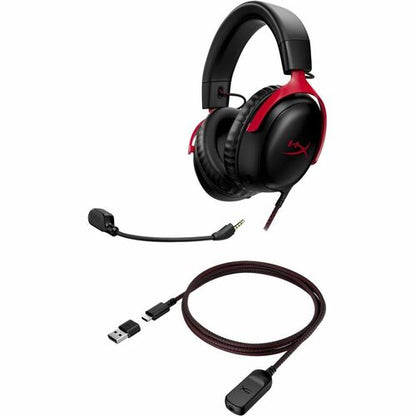 HyperX Cloud III - Auriculares para juegos (negro/rojo)