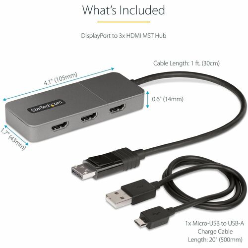 StarTech.com 3-Port MST Hub