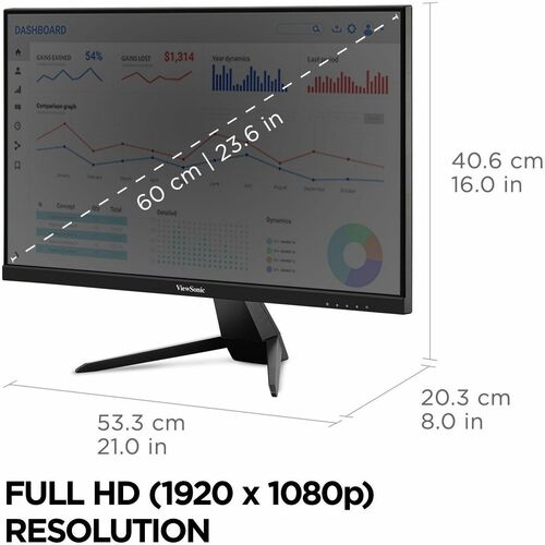 ViewSonic VX2467U 24\" Class Full HD LED Monitor - 16:9 - Black