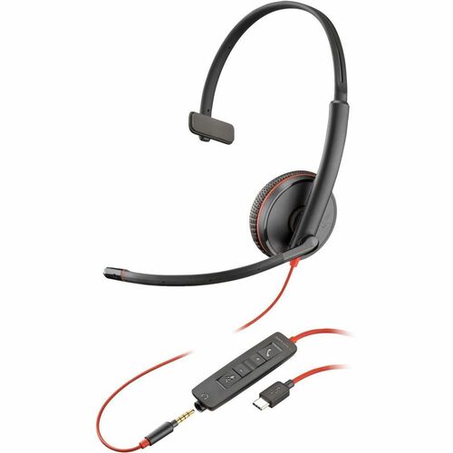Poly Blackwire C3215 Monaural Headset +Carry Case