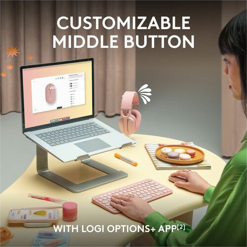 Logitech Pebble 2 M350s Mouse - Optical - Wireless