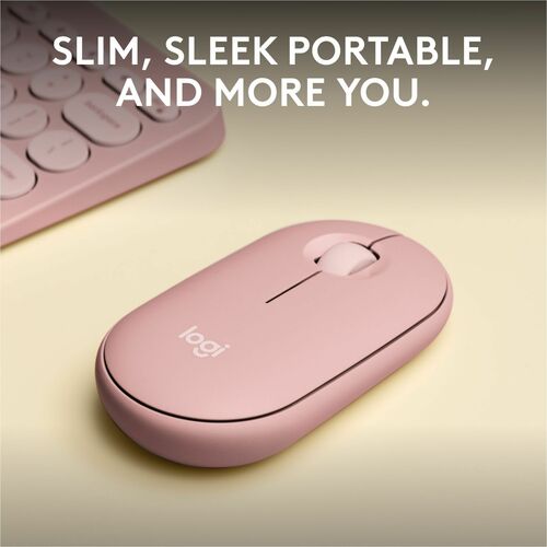 SOURIS LOGITECH PEBBLE MOUSE 2 M350S ROSE TONAL MULTI 4
